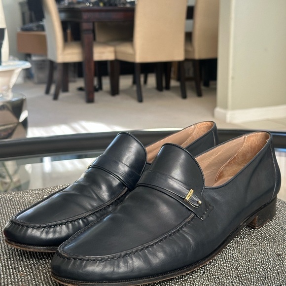 Bally Men’s Leather Loafers - Navy Slip-On Dress Shoes, Size 13M Made in Italy main image 8